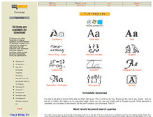 Tablet Screenshot of fontmenu.com